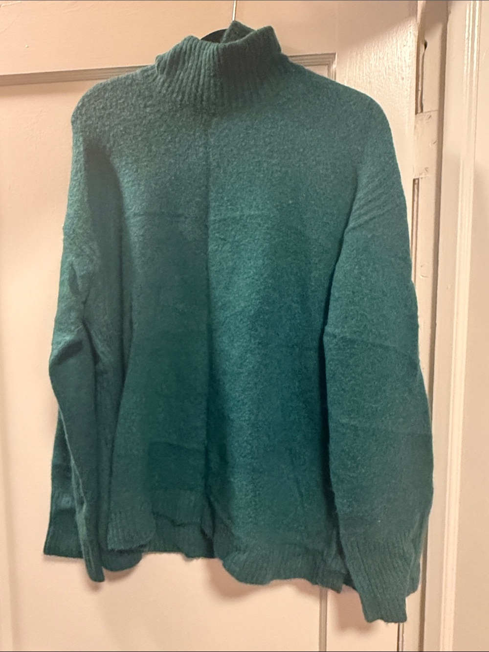 J. Crew Turtleneck Sweater Supersoft Yarn Heather Pine Green
